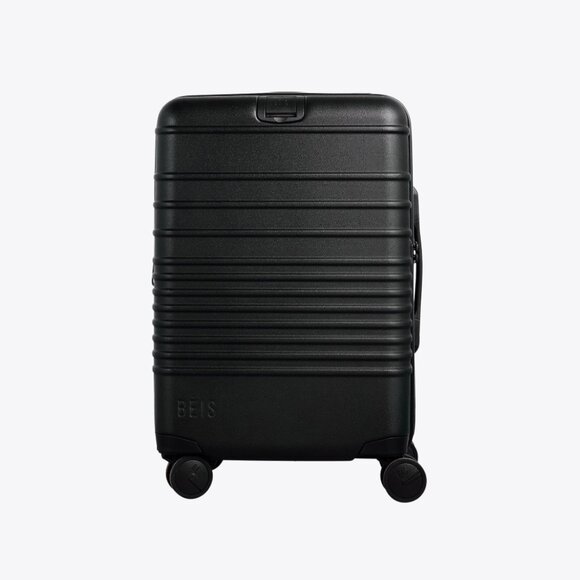 NWT Beis Black Carry On 21 Inch Roller Spinner Suitcase - Picture 3 of 5